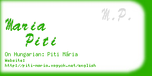 maria piti business card