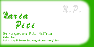 maria piti business card